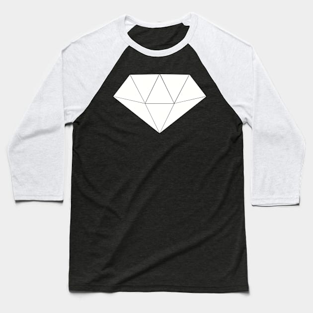 White diamond Baseball T-Shirt by SAMUEL FORMAS